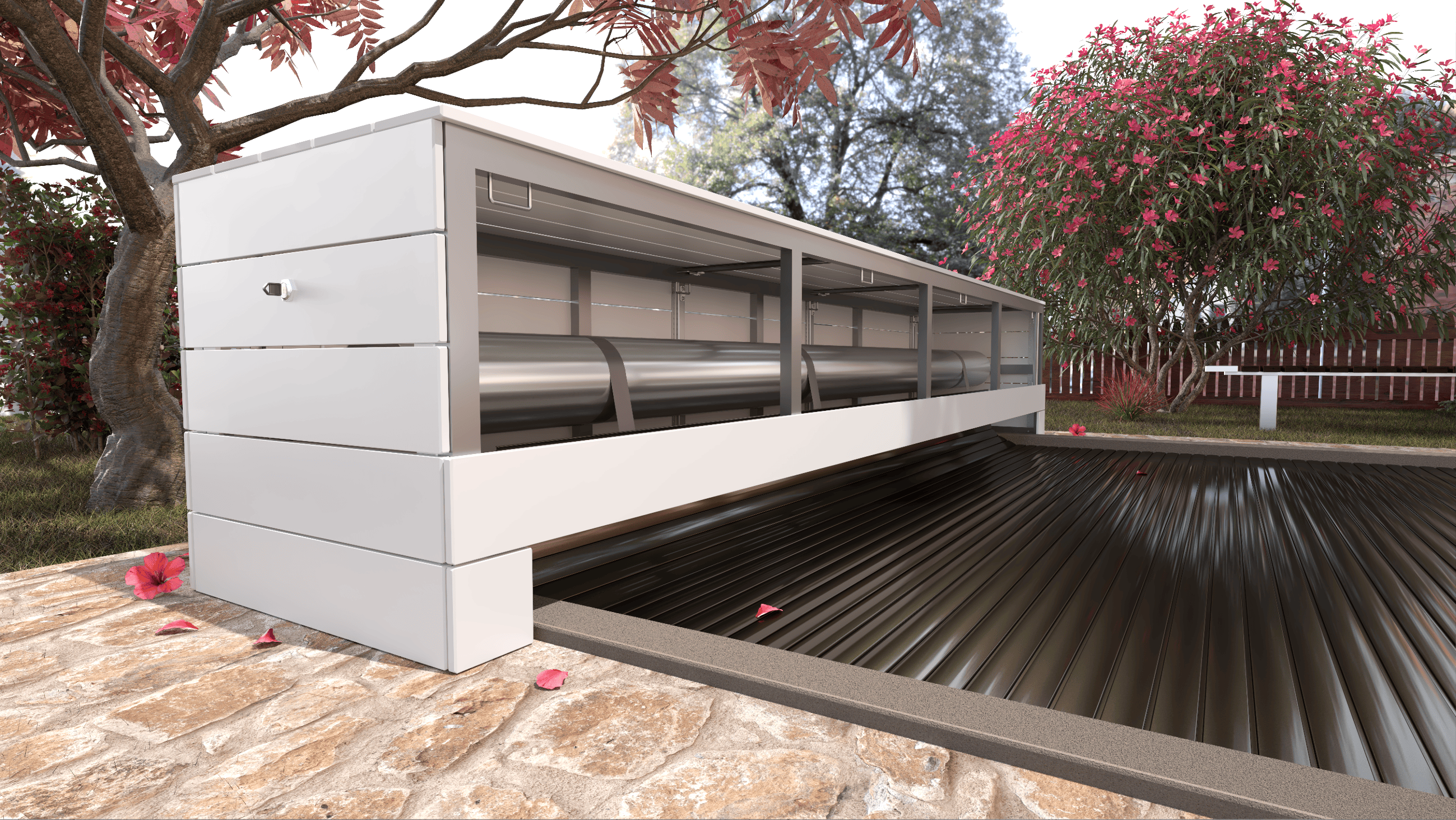 zwijarka nawodna Box Steel, rolety basenowe Liderpool