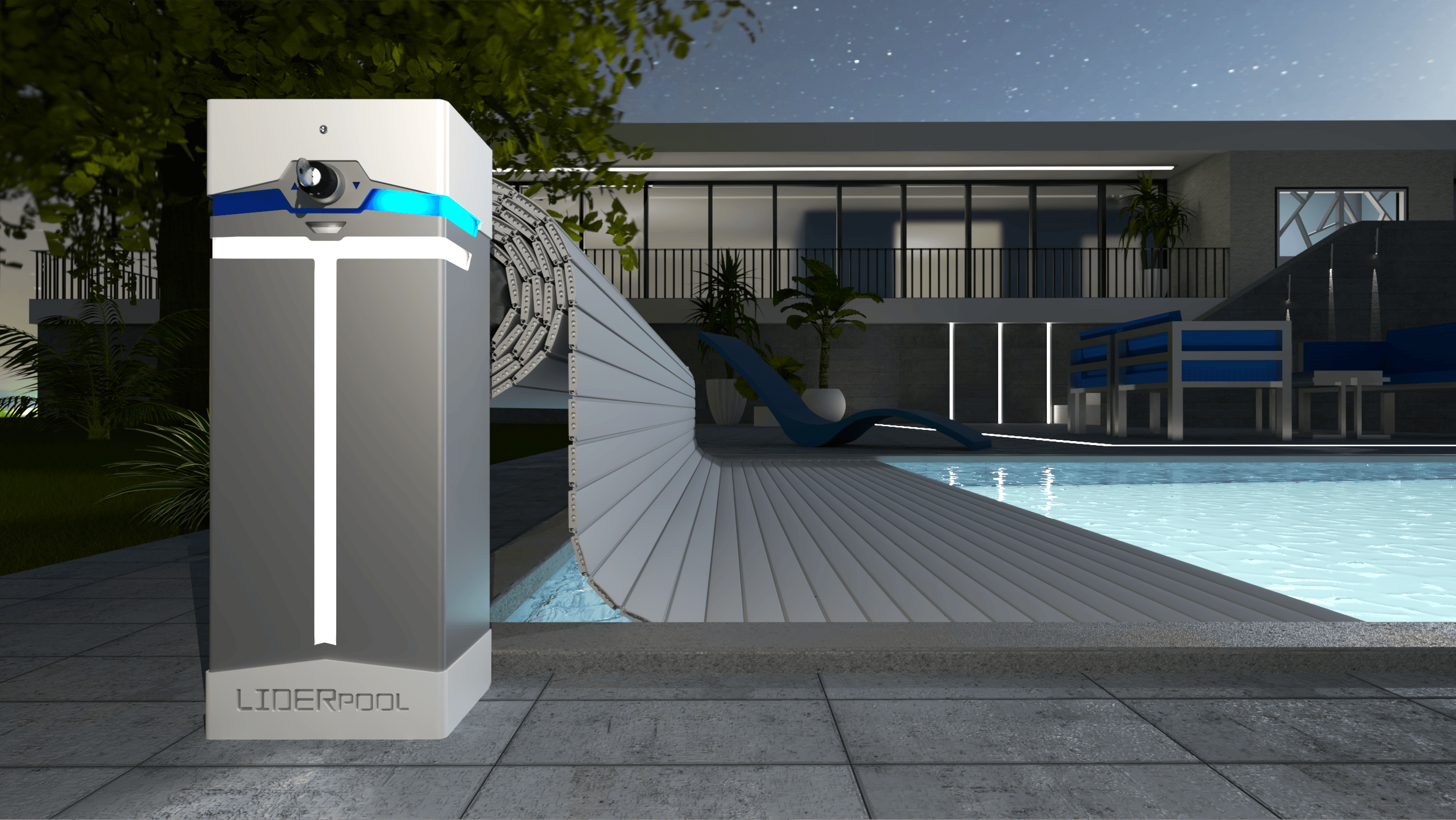 zwijarka nawodna T-Light, rolety basenowe Liderpool